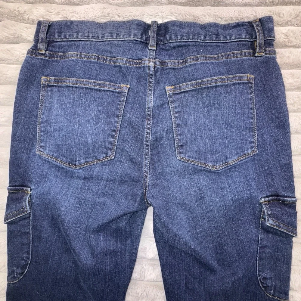 Lauren Jean Co Ralph Lauren Jeans 8 Petite Multi Pockets‎ Denim Stretch Cargo